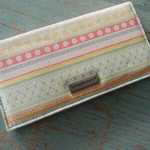 LONGABERGER SPRING PARADE CHECKBOOK COVER REMOVABLE PHOTO SLEEVE
